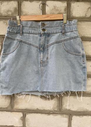 Юбка спідниця міні мини джинсова, l-xl4 фото