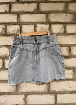 Юбка спідниця міні мини джинсова, l-xl2 фото