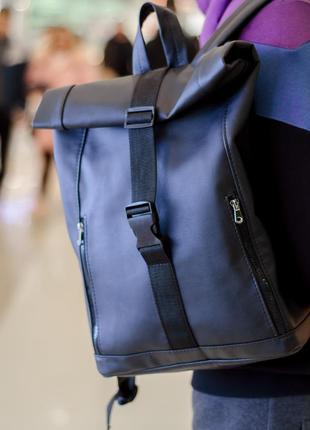 Чоловічий рюкзак ролл sambag rolltop чорний1 фото