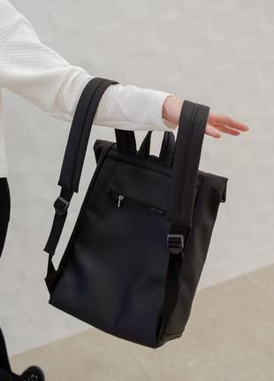 Чоловічий рюкзак ролл sambag rolltop чорний7 фото