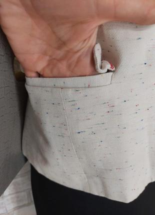 Фирменный naf naf пиджак/жакет со 100 % хлопка в цвете беж, размер с-м6 фото