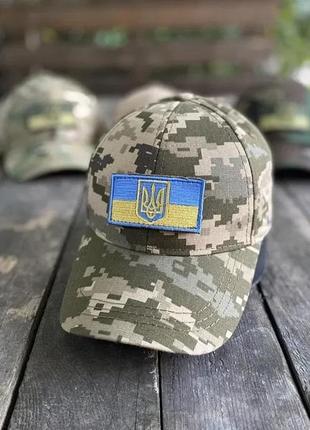 Тактична кепка піксель із ліпучкою під шеврон