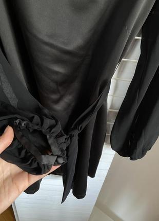 Плаття чорне коротке сукня чорна коротка sorbet можна з поясом і без4 фото