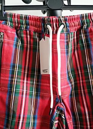 Штаны  джоггеры унисекс tartan zip jogger wesc швеция оригинал7 фото