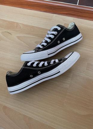 Чёрные низкие кеды converse4 фото