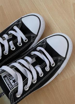 Чёрные низкие кеды converse7 фото