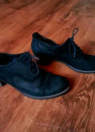 Черные кожаные ботинки2 фото