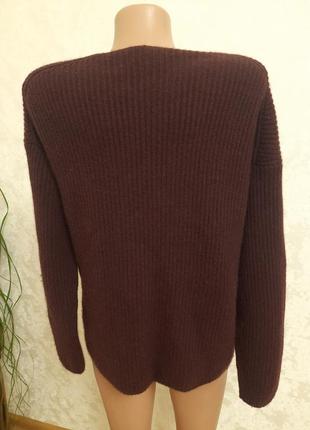 Кашемировий свитер пуловер джемпер в крупный рубчик   h&м4 фото