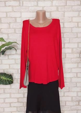 Фирменная tu кофта/джемпер/реглан на 82% вискоза сочного красного цвета, размер 4 хл