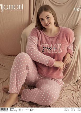 Пижама теплая флис махра батал