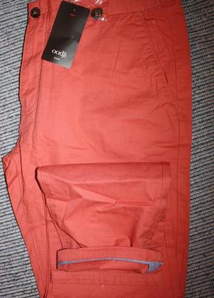 Брюки чиносы oodji - 36 (182-48) терракот, лето, новые