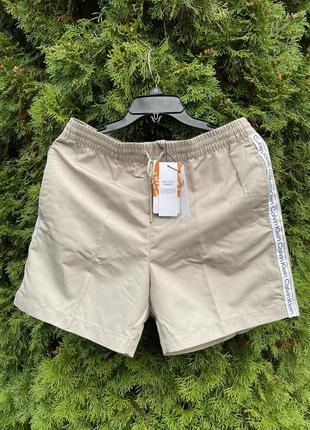 Новые шорты - плавки calvin klein (ck swim soft beige shorts) с америки s,m