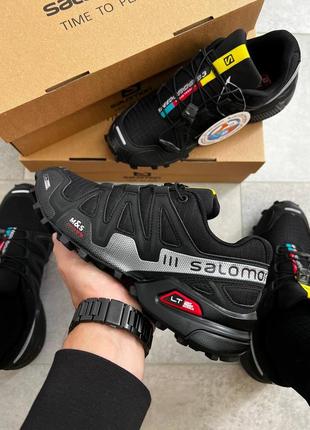 Мужские кроссовки salomon speedcross 3 black grey