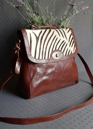 Шкіряна велика красива вмістка сумка фірми sienna de luca2 фото