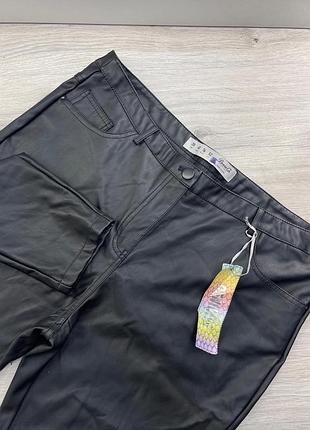 Штаны с кож зама denim co высшего качества