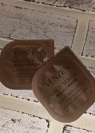 Нічна маска venzen gold serum gold skin little