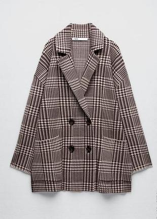Трикотажний двобортний піджак  zara розмір с,м