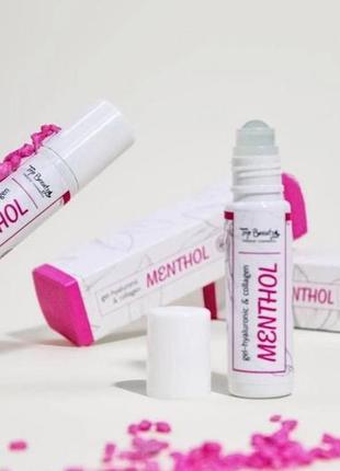 Роликовий аплікатор під очі (рідкі патчі) top beauty gel-hyaluronic & collagen menthol1 фото