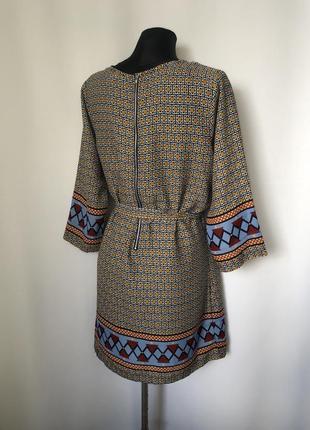 Yumi платье туника стиль этно бохо мозаичный геометрический узор2 фото