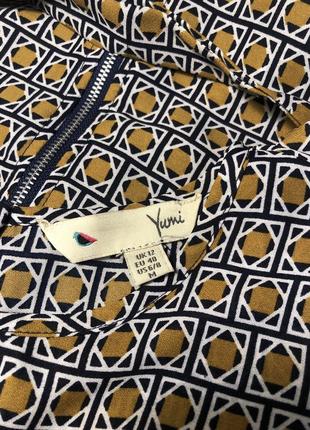 Yumi платье туника стиль этно бохо мозаичный геометрический узор5 фото