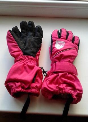 Брендовые малиновые с черным горнолыжные термо перчатки ziener германия1 фото