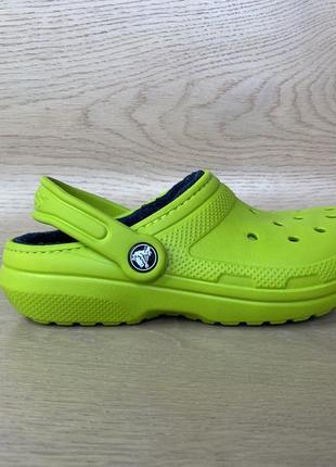 Утеплені крокси, шльопанці crocs (оригінал, 33-34 р).