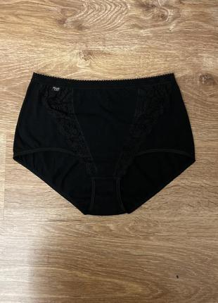 Класні, трусики, сліпи, котонові, з високою посадкою, чорного кольору.