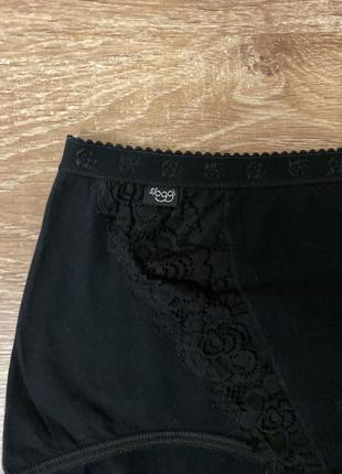 Класні, трусики, сліпи, котонові, з високою посадкою, чорного кольору.