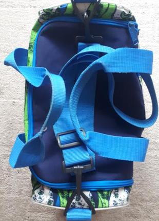 Яркая небольшая спортивная сумка scout синяя с салатовым.3 фото