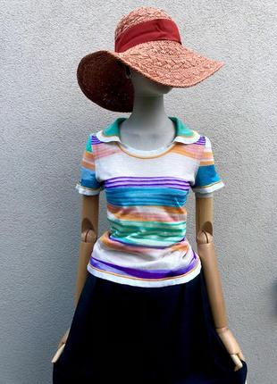 Трикотаж блуза,футболка в полоску,люкс бренд,missoni