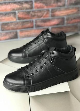 Чёрные кожаные ботинки💣