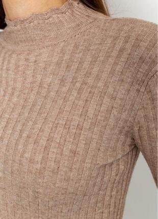 Женская водолазка в рубчик4 фото
