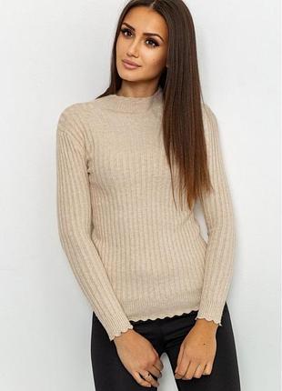 Женская водолазка в рубчик6 фото