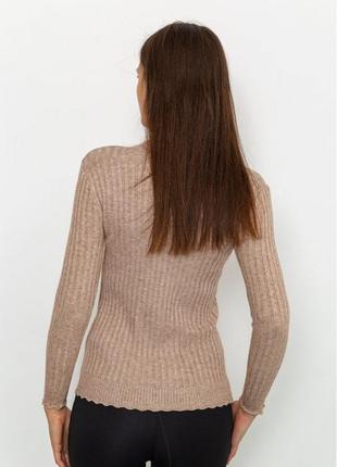 Женская водолазка в рубчик5 фото