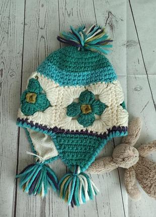 Стильна в'язана зимова демі шапуля унісекс