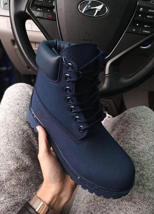 Жіночі ботінки  timberland dark blue женские ботинки тимберленд