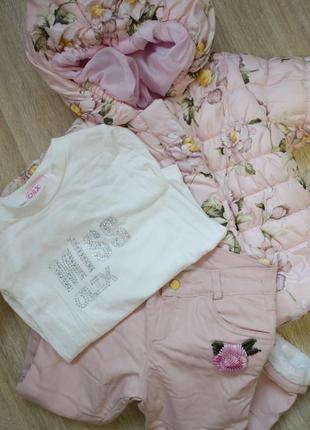 Комплект: куртка на синтепоні, утеплені штани + джемпер (трикотажна кофтинка)