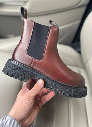 Жіночі ботінки  
bottega veneta brown утеплитель флис женские ботинки ботега3 фото