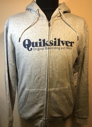 Мужской худи quicksilver (size m). мягкий худи от молодёжного бренда. капюшон - двухслойный. карманы