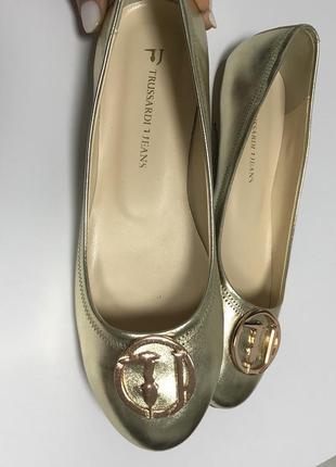 Золотые балетки trussardi ,39 р.,  оригинал