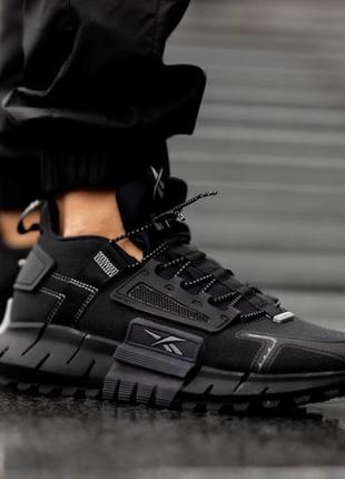 Кроссовки reebok zig kinetica staple (черные)
