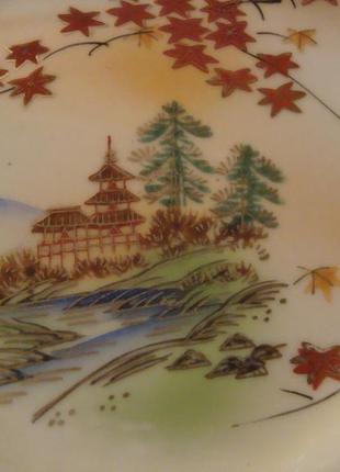 Антикварные тарелки набор 6 шт роспись фарфор япония №600л3 фото