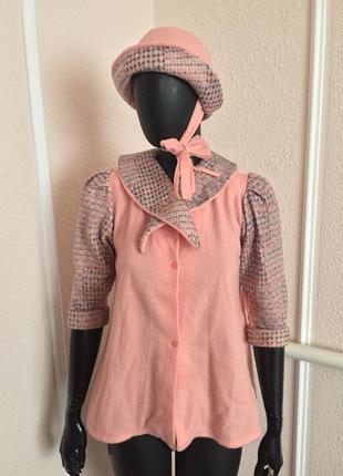 Легкий пальто кардиган з панамкой на підліток, пальто и панама комплект