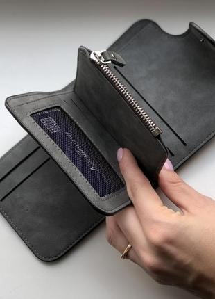 Жіночий гаманець baellerry forever mini темно -сірий5 фото