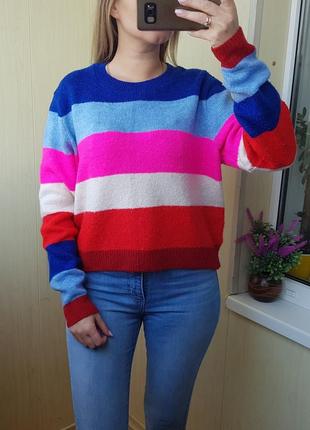 Яркий  полосатый  свитер р48-50