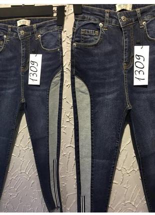 Брендовые женские джинсы скинни italy,джинсы скины с лампасами под zara2 фото