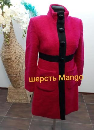 Оригинальное пальто mango шерсть