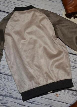 2 - 3 года 98 см демисезонная куртка ветровка эффектный бомбер американка под замш river island5 фото