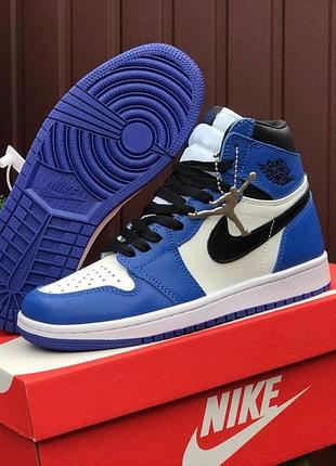 Кросівки nike air jordan 1 retro high og сині