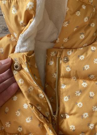 Дитяча куртка для дівчинкі 12 місяців. жовта4 фото